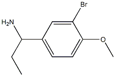 1-(3-bromo-4-methoxyphenyl)propan-1-amine Struktur