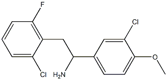 1-(3-chloro-4-methoxyphenyl)-2-(2-chloro-6-fluorophenyl)ethan-1-amine Struktur