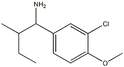 1-(3-chloro-4-methoxyphenyl)-2-methylbutan-1-amine Struktur