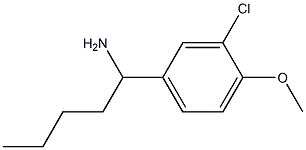 1-(3-chloro-4-methoxyphenyl)pentan-1-amine Struktur