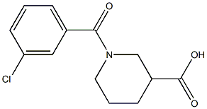 1-(3-chlorobenzoyl)piperidine-3-carboxylic acid Struktur