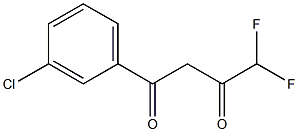 1-(3-chlorophenyl)-4,4-difluorobutane-1,3-dione Struktur