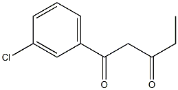 1-(3-chlorophenyl)pentane-1,3-dione Struktur