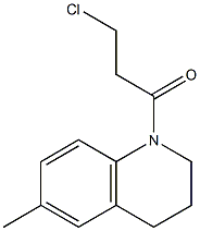 1-(3-chloropropanoyl)-6-methyl-1,2,3,4-tetrahydroquinoline Struktur