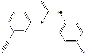 1-(3-cyanophenyl)-3-(3,4-dichlorophenyl)urea Struktur