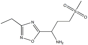 1-(3-ethyl-1,2,4-oxadiazol-5-yl)-3-methanesulfonylpropan-1-amine Struktur