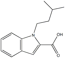 1-(3-methylbutyl)-1H-indole-2-carboxylic acid Struktur