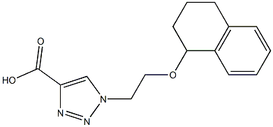 1-[2-(1,2,3,4-tetrahydronaphthalen-1-yloxy)ethyl]-1H-1,2,3-triazole-4-carboxylic acid Struktur