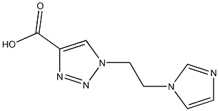 1-[2-(1H-imidazol-1-yl)ethyl]-1H-1,2,3-triazole-4-carboxylic acid Struktur