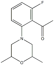 1-[2-(2,6-dimethylmorpholin-4-yl)-6-fluorophenyl]ethan-1-one Struktur