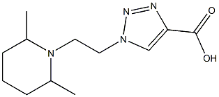 1-[2-(2,6-dimethylpiperidin-1-yl)ethyl]-1H-1,2,3-triazole-4-carboxylic acid Struktur