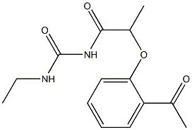 1-[2-(2-acetylphenoxy)propanoyl]-3-ethylurea Struktur