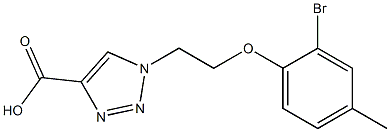 1-[2-(2-bromo-4-methylphenoxy)ethyl]-1H-1,2,3-triazole-4-carboxylic acid Struktur