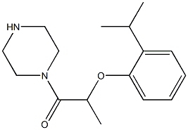 1-[2-(2-isopropylphenoxy)propanoyl]piperazine Struktur