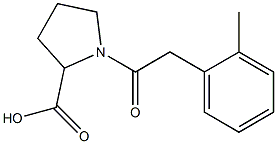 1-[2-(2-methylphenyl)acetyl]pyrrolidine-2-carboxylic acid Struktur