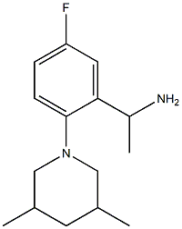 1-[2-(3,5-dimethylpiperidin-1-yl)-5-fluorophenyl]ethan-1-amine Struktur