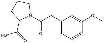 1-[2-(3-methoxyphenyl)acetyl]pyrrolidine-2-carboxylic acid Struktur