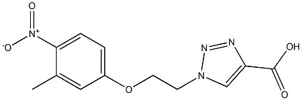 1-[2-(3-methyl-4-nitrophenoxy)ethyl]-1H-1,2,3-triazole-4-carboxylic acid Struktur