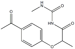 1-[2-(4-acetylphenoxy)propanoyl]-3-methylurea Struktur