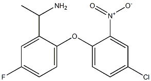 1-[2-(4-chloro-2-nitrophenoxy)-5-fluorophenyl]ethan-1-amine Struktur