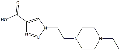 1-[2-(4-ethylpiperazin-1-yl)ethyl]-1H-1,2,3-triazole-4-carboxylic acid Struktur