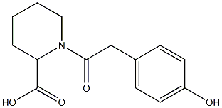 1-[2-(4-hydroxyphenyl)acetyl]piperidine-2-carboxylic acid Struktur