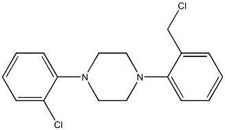 1-[2-(chloromethyl)phenyl]-4-(2-chlorophenyl)piperazine Struktur