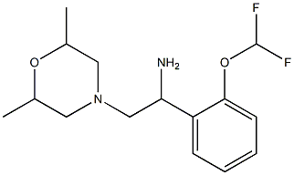 1-[2-(difluoromethoxy)phenyl]-2-(2,6-dimethylmorpholin-4-yl)ethan-1-amine Struktur