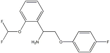 1-[2-(difluoromethoxy)phenyl]-2-(4-fluorophenoxy)ethanamine Struktur