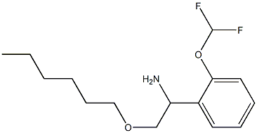 1-[2-(difluoromethoxy)phenyl]-2-(hexyloxy)ethan-1-amine Struktur