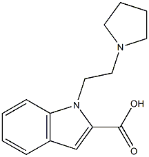 1-[2-(pyrrolidin-1-yl)ethyl]-1H-indole-2-carboxylic acid Struktur