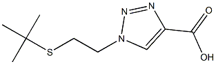 1-[2-(tert-butylsulfanyl)ethyl]-1H-1,2,3-triazole-4-carboxylic acid Struktur