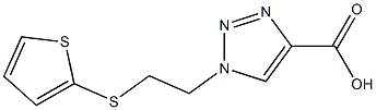 1-[2-(thiophen-2-ylsulfanyl)ethyl]-1H-1,2,3-triazole-4-carboxylic acid Struktur