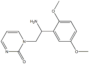 1-[2-amino-2-(2,5-dimethoxyphenyl)ethyl]pyrimidin-2(1H)-one Struktur