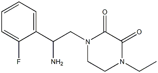 1-[2-amino-2-(2-fluorophenyl)ethyl]-4-ethylpiperazine-2,3-dione Struktur