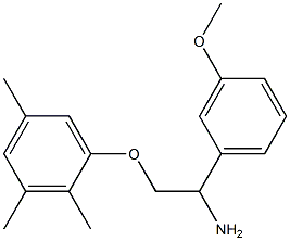 1-[2-amino-2-(3-methoxyphenyl)ethoxy]-2,3,5-trimethylbenzene Struktur