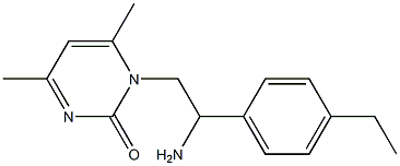 1-[2-amino-2-(4-ethylphenyl)ethyl]-4,6-dimethyl-1,2-dihydropyrimidin-2-one Struktur