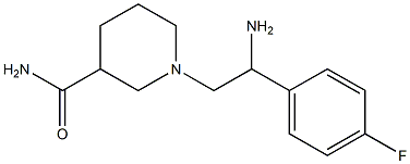 1-[2-amino-2-(4-fluorophenyl)ethyl]piperidine-3-carboxamide Struktur