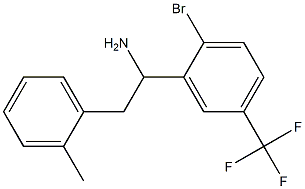 1-[2-bromo-5-(trifluoromethyl)phenyl]-2-(2-methylphenyl)ethan-1-amine Struktur