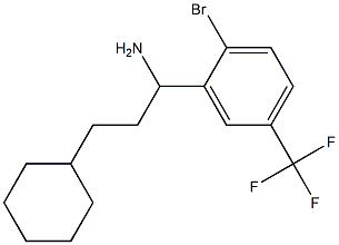 1-[2-bromo-5-(trifluoromethyl)phenyl]-3-cyclohexylpropan-1-amine Struktur