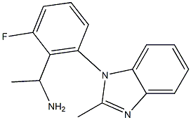 1-[2-fluoro-6-(2-methyl-1H-1,3-benzodiazol-1-yl)phenyl]ethan-1-amine Struktur