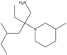 1-[3-(aminomethyl)-5-methylheptan-3-yl]-3-methylpiperidine Struktur