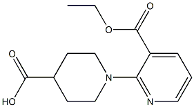 1-[3-(ethoxycarbonyl)pyridin-2-yl]piperidine-4-carboxylic acid Struktur