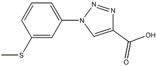 1-[3-(methylsulfanyl)phenyl]-1H-1,2,3-triazole-4-carboxylic acid Struktur