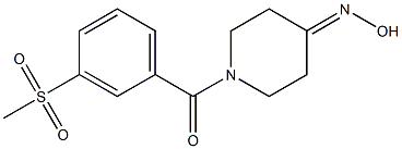 1-[3-(methylsulfonyl)benzoyl]piperidin-4-one oxime Struktur