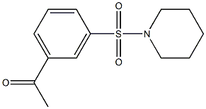 1-[3-(piperidine-1-sulfonyl)phenyl]ethan-1-one Struktur