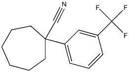 1-[3-(trifluoromethyl)phenyl]cycloheptane-1-carbonitrile Struktur