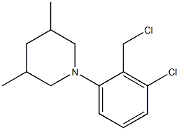 1-[3-chloro-2-(chloromethyl)phenyl]-3,5-dimethylpiperidine Struktur