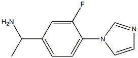 1-[3-fluoro-4-(1H-imidazol-1-yl)phenyl]ethan-1-amine Struktur