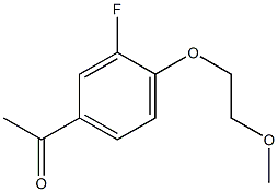 1-[3-fluoro-4-(2-methoxyethoxy)phenyl]ethan-1-one Struktur